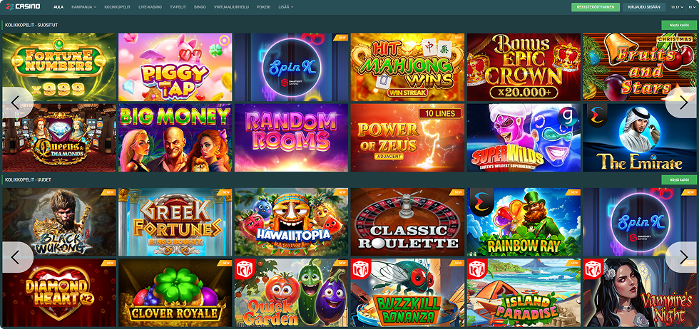 22Casino Suosittuja Kolikkopelejä